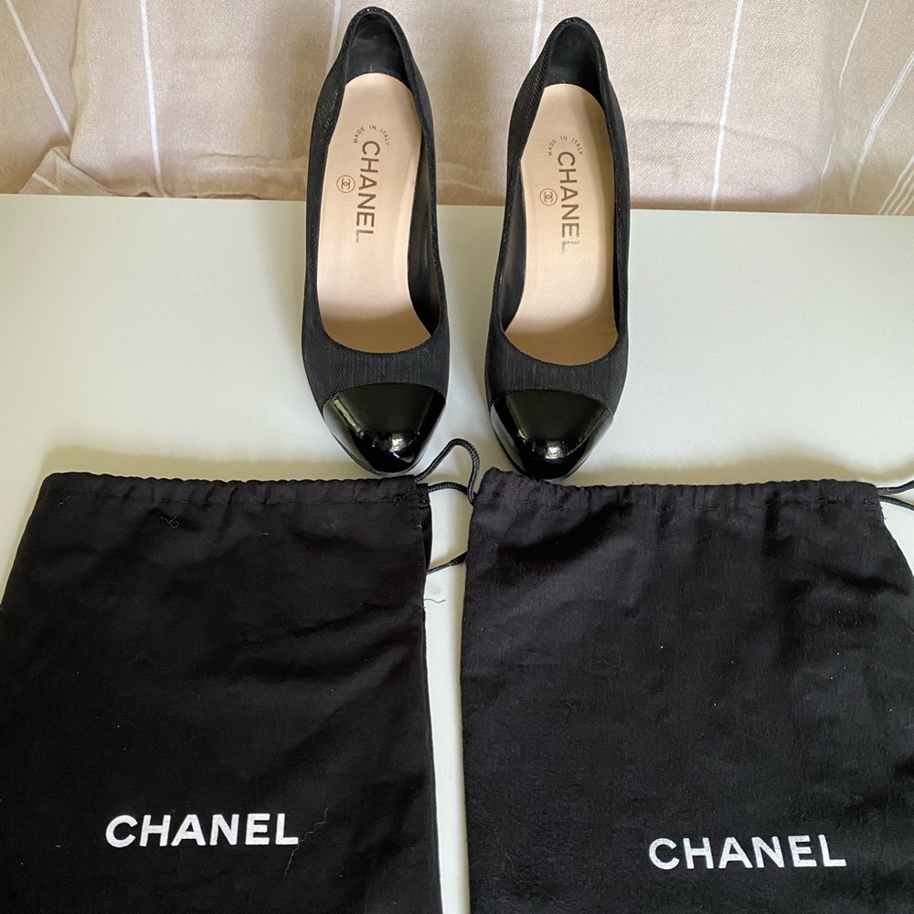 CHANEL HEELS - Authentic, Size 35 1/2 EU, Size 5.5 US